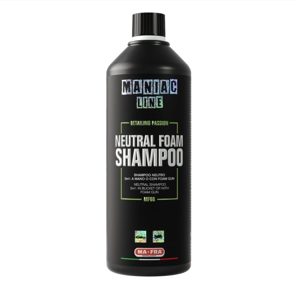 Shampoo Auto pH Neutro 2in1: lavaggio a mano e prelavaggio emolliente con Foam Gun